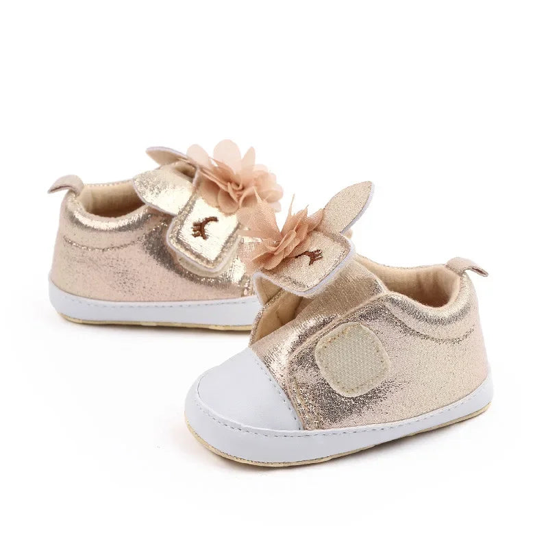 Baby Girls Shoes Soft Bottom Non-slip Flowers Spring Autumn Outdoor Fashion Casual Infant Newborns Crib First Walkers Baby Shoes