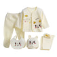 5pcs/Set Newborn Baby Clothing Set Cartoon Infant Boys Girls Clothes Suits Cotton Soft Cute Cat Newborn Outfit Baby Sets ﻿