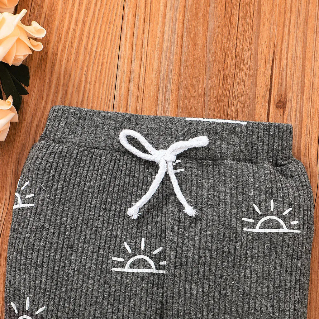 3 PCS Baby Boy Clothes Set Spring Autumn Knitted V-neck Romper+infant Pants+Cap Newborn Outfit