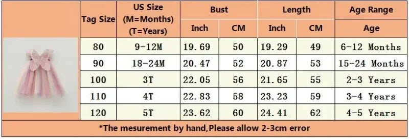 Toddler Baby Girls Party Dresses Back Butterfly