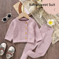 Baby Clothes Set Knit Newborn Girl Boy Long Sleeve Pullover Pants 2PC Fashion Solid Warm Infant Sweater Trousers Leggings Autumn