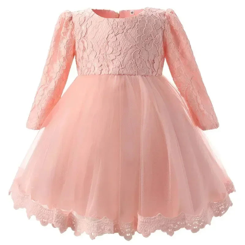 Newborn & Baby Girl Dress – Perfect for Christening, Baptism, Birthday, or Prom – 0–12 Months