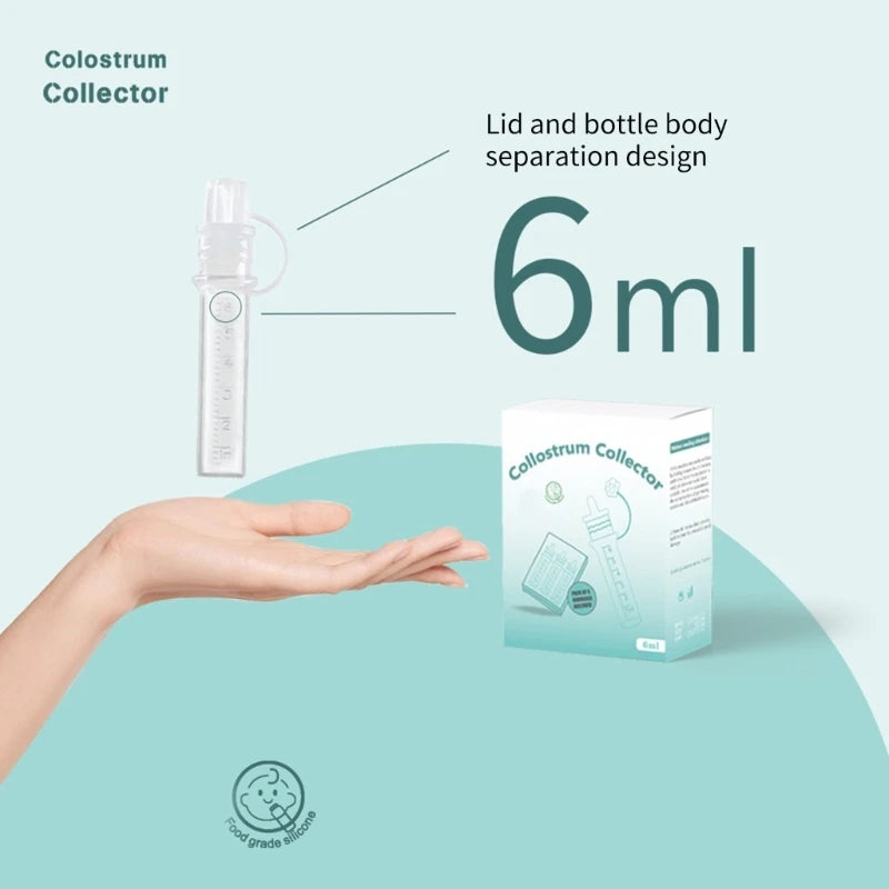 6pcs Colostrum Container Tube for Newborns Feeding Mom Breastfeeding Milk
