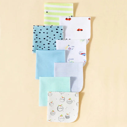 Newborn 8 Piece Baby Saliva Wipes 100% Cotton Soft and Comfortable Shower Towels