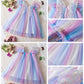 Toddler Baby Girls Party Dresses Back Butterfly
