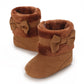0-18M baby shoes Girls winter plush comfort snow boots cute bow cotton shoes baby soft soled non-slip toddler shoes