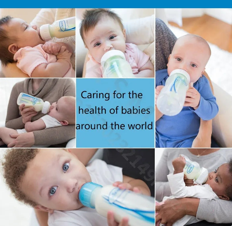 Dr. Brown's newborn glass baby bottle, wide diameter, anti-colic, gas-liquid separation 150ML + 270ML