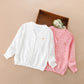 Kids Summer Clothes Girls Lightweight Cardigan Sweater Buttons Long Sleeve Casual Knitted Thin Breathable Outwear