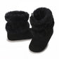 0-18M baby shoes Girls winter plush comfort snow boots cute bow cotton shoes baby soft soled non-slip toddler shoes