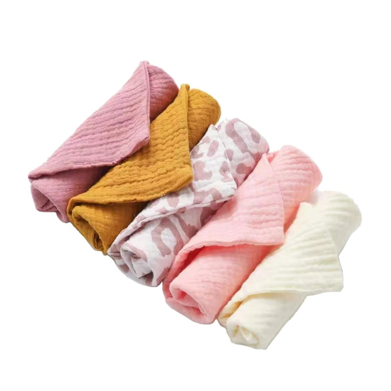 5 PcsWashcloth FaceclothInfant Wash Hand Face Wipes Baby Cotton
