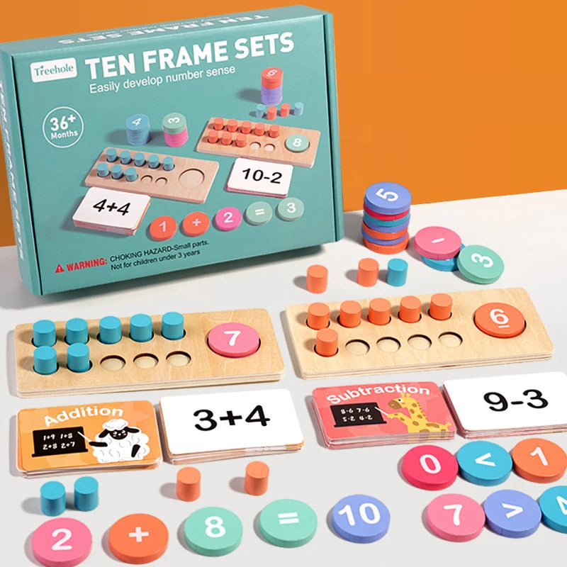 Kids Math Arithmetic Wooden Digital Decomposition Arithmetic  Learning Education Toys