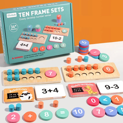 Kids Math Arithmetic Wooden Digital Decomposition Arithmetic  Learning Education Toys