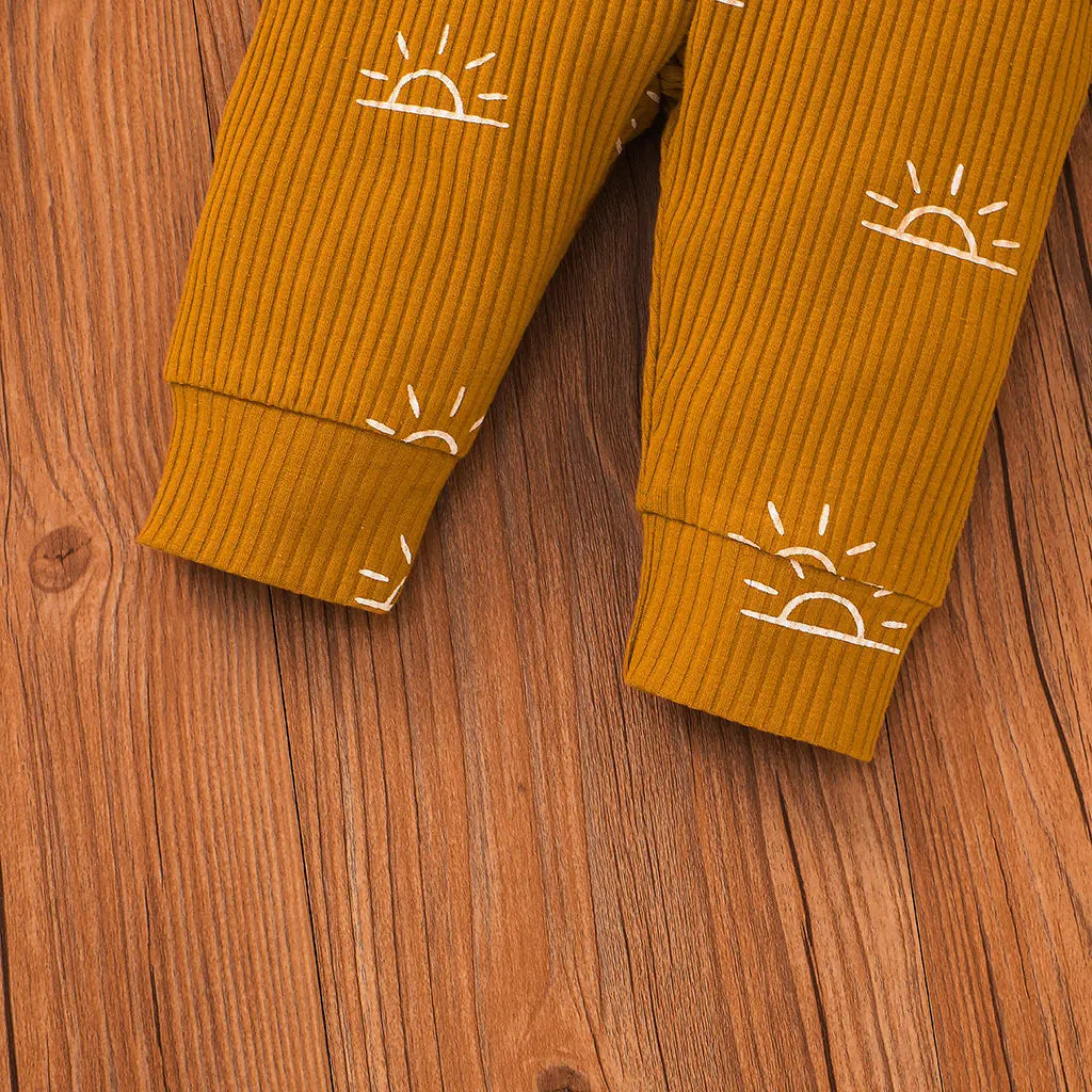 3 PCS Baby Boy Clothes Set Spring Autumn Knitted V-neck Romper+infant Pants+Cap Newborn Outfit