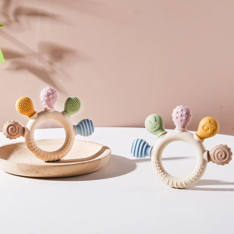 Silicone Teether Baby 0 12 Months
