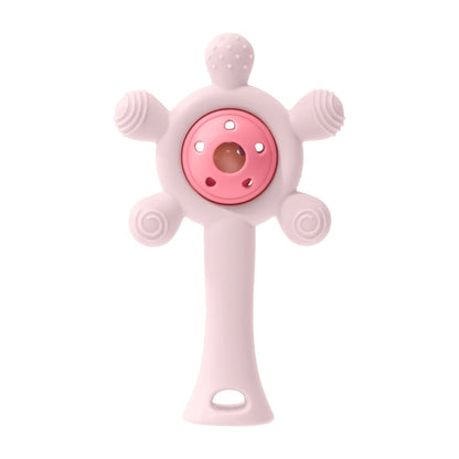 Color Kids Silicone Teether Toy Baby Rattle Toy Teething Ring