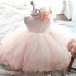 Baby Girl Baptism Dresses Toddler White Lace Flower Tulle Christening 1 Years Birthday Princess Party Dress Newborn Wedding Gown