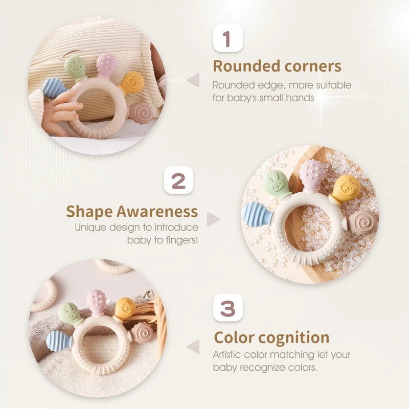 Silicone Teether Baby 0 12 Months
