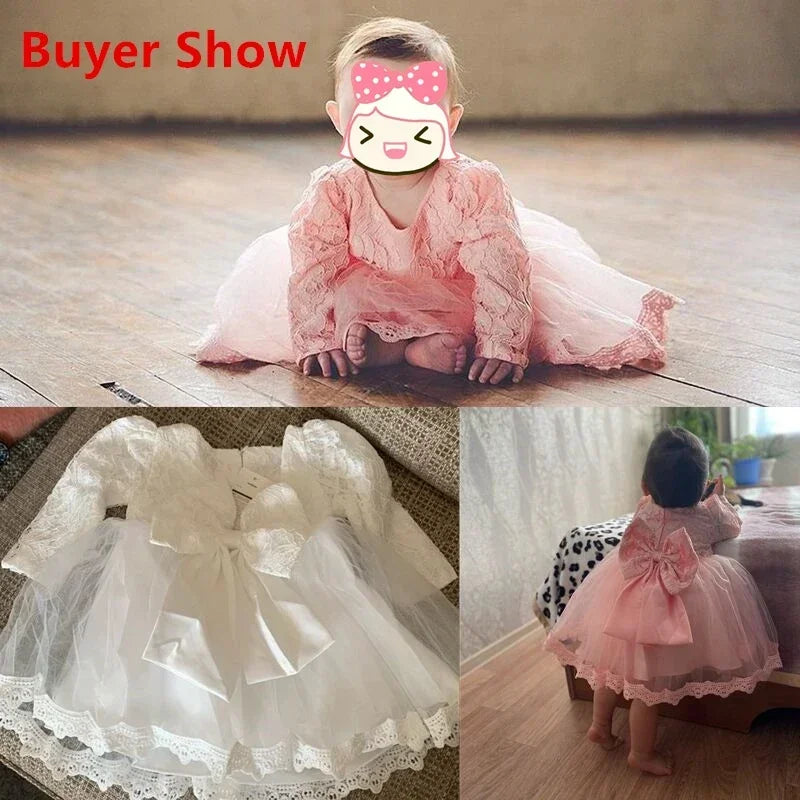 Newborn & Baby Girl Dress – Perfect for Christening, Baptism, Birthday, or Prom – 0–12 Months