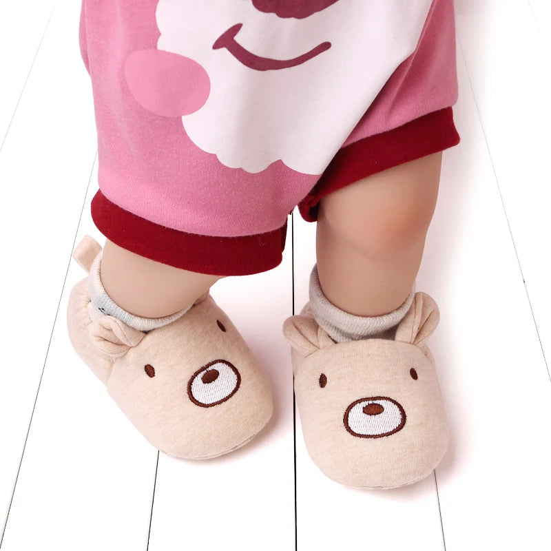 Baby Soft Cotton Shoes for Toddler Boys and Girls Colorful Options Cute Animal Design Shoes with Ears