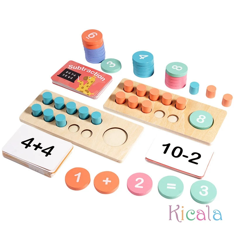 Kids Math Arithmetic Wooden Digital Decomposition Arithmetic  Learning Education Toys