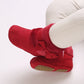 0-18M baby shoes Girls winter plush comfort snow boots cute bow cotton shoes baby soft soled non-slip toddler shoes