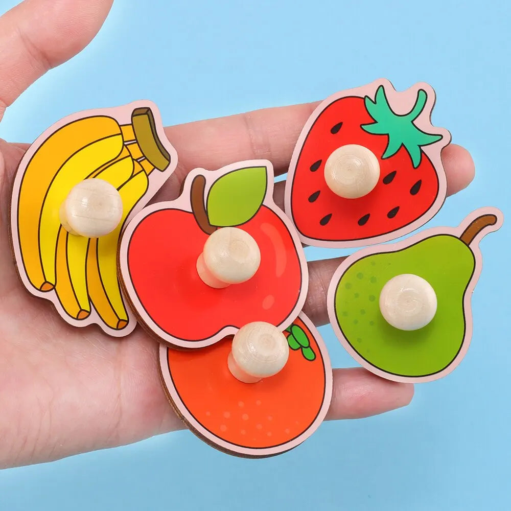 Montessori Early Education Fruit Cognitive Puzzle Toy for girls boys