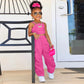 1-8years Baby Kids Summer Clothing For Girls Sleeveless Crop Tops+Cargo Pants 2pcs/sets Children's Fashion Clothes Outfits Girl