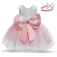 Baby Girl Baptism Dresses Toddler White Lace Flower Tulle Christening 1 Years Birthday Princess Party Dress Newborn Wedding Gown