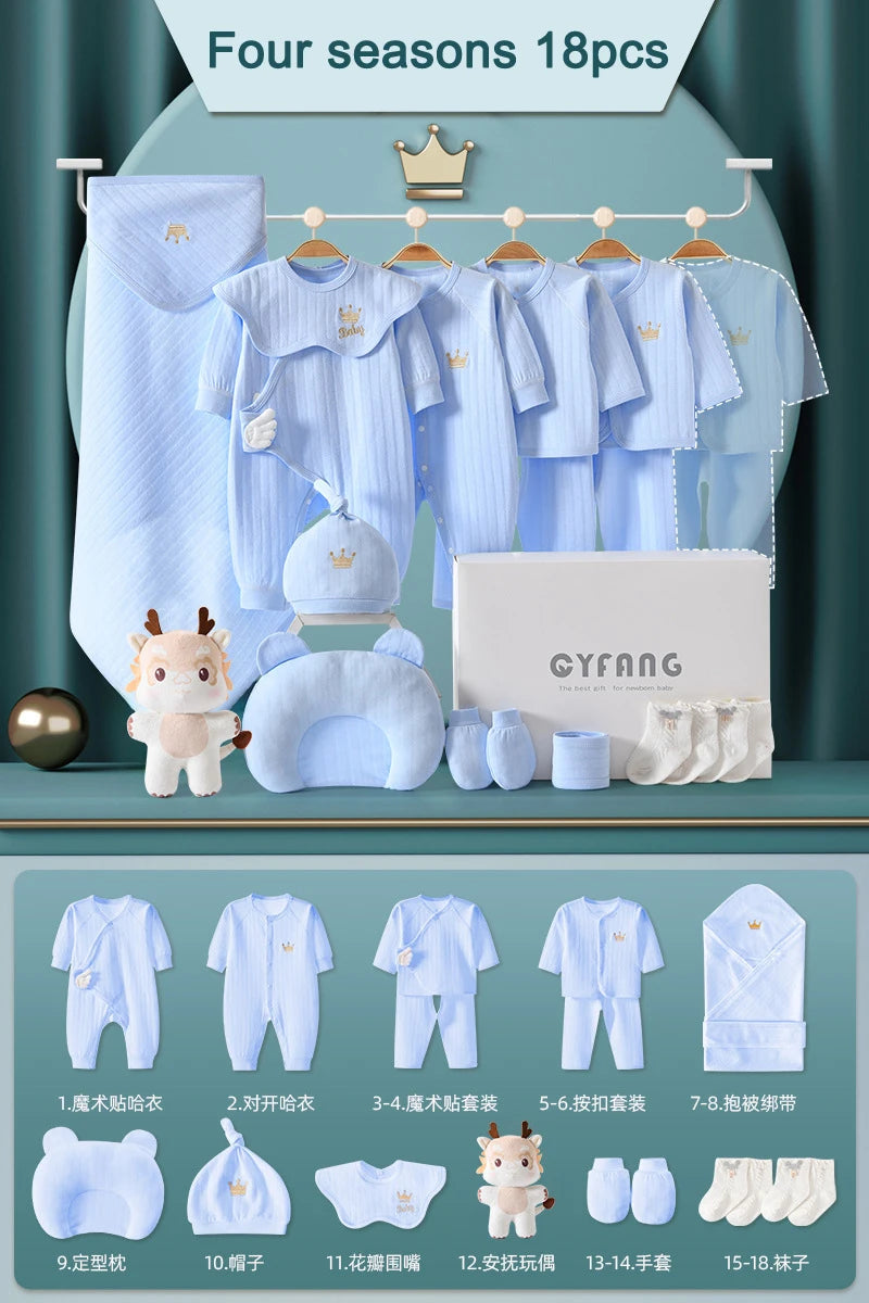 Newborn Baby Clothing 15/17/18/20 Pcs/0-3Months 100%Cotton Kids Clothes Suit Unise Infant Boys Girls Clothing Set Without Box