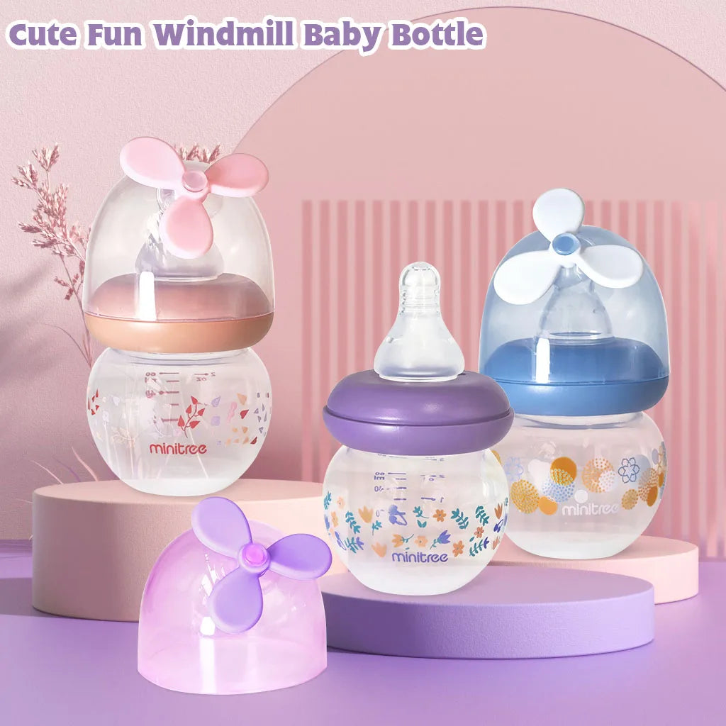0-6 months newborn baby mini bottle, fall-proof and anti-colic PP bottle