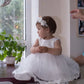 Baby Girl Baptism Dresses Toddler White Lace Flower Tulle Christening 1 Years Birthday Princess Party Dress Newborn Wedding Gown