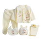 5pcs/Set Newborn Baby Clothing Set Cartoon Infant Boys Girls Clothes Suits Cotton Soft Cute Cat Newborn Outfit Baby Sets ﻿