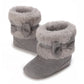 0-18M baby shoes Girls winter plush comfort snow boots cute bow cotton shoes baby soft soled non-slip toddler shoes
