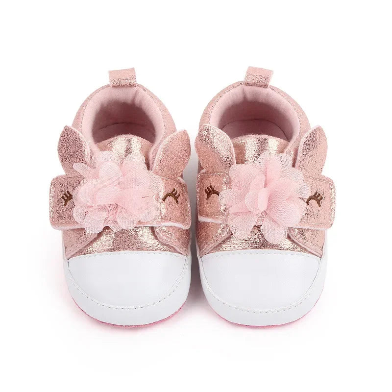 Baby Girls Shoes Soft Bottom Non-slip Flowers Spring Autumn Outdoor Fashion Casual Infant Newborns Crib First Walkers Baby Shoes