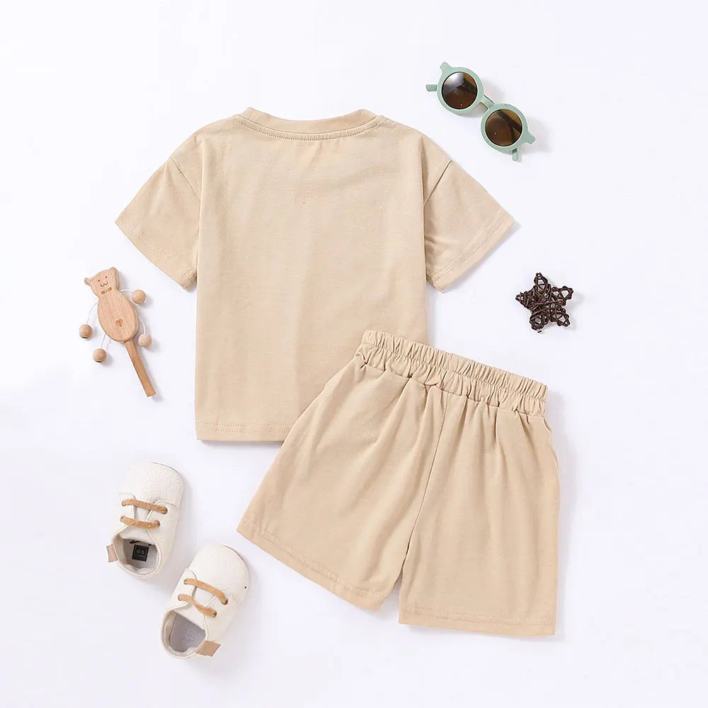 Summer 2pcs Kids Clothes Sets Children Sports Style Tracksuits T-shirts and Shorts Boy and Girl Outfits Suits