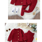 Baby Clothes Set Knit Newborn Girl Boy Long Sleeve Pullover Pants 2PC Fashion Solid Warm Infant Sweater Trousers Leggings Autumn
