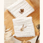 6 Layer Cotton Embroidery Baby Saliva Towels Hand Face Wipes Newborn