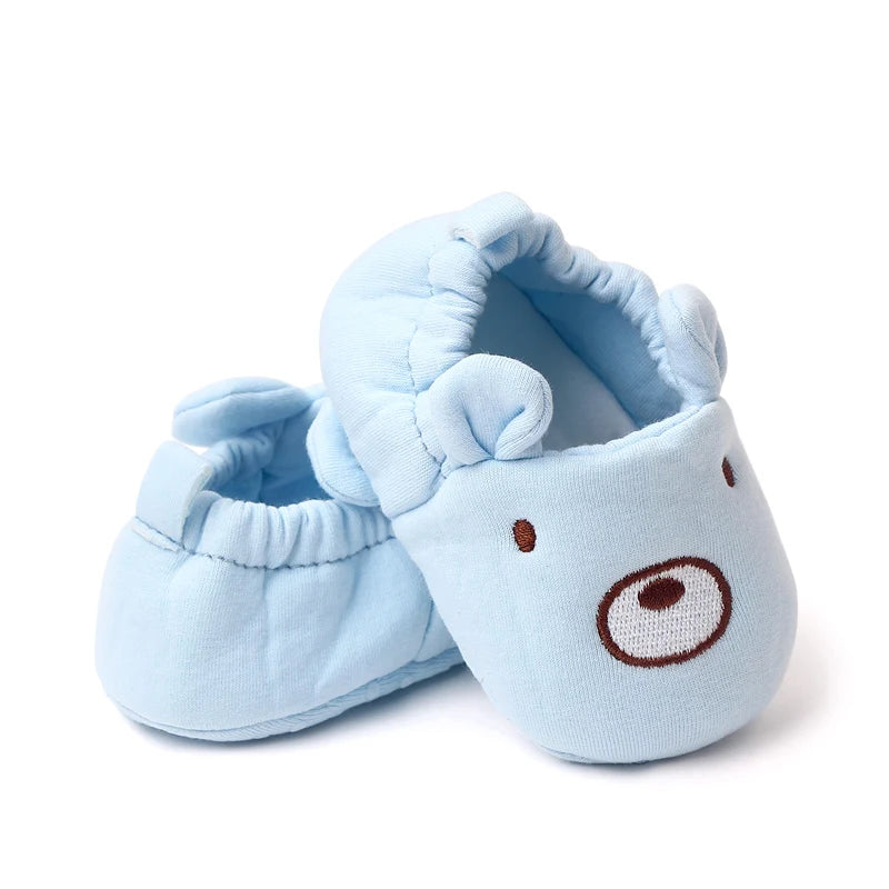 Baby Soft Cotton Shoes for Toddler Boys and Girls Colorful Options Cute Animal Design Shoes with Ears