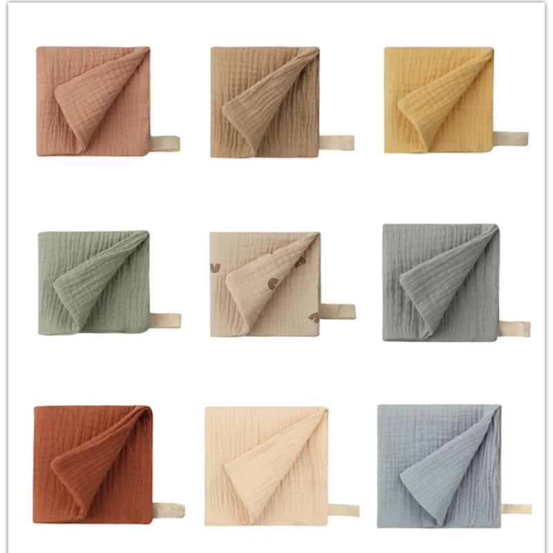 5PC Baby Towel New Born Items Stuff Muslin Squares Infant Hand Bath Shower Face Towels Soft Cotton
