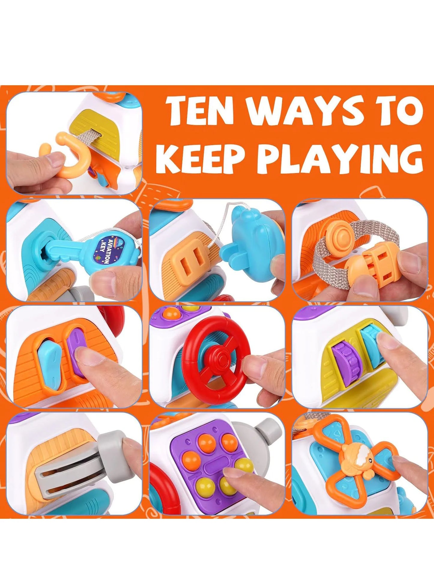Board Cube Montessori Sensory Educational Toys