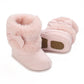 0-18M baby shoes Girls winter plush comfort snow boots cute bow cotton shoes baby soft soled non-slip toddler shoes