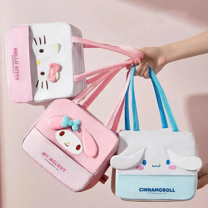 Kawaii Sanrio Hello Kitty Melody Lunch Box Bag Cinnamoroll