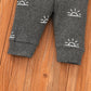 3 PCS Baby Boy Clothes Set Spring Autumn Knitted V-neck Romper+infant Pants+Cap Newborn Outfit