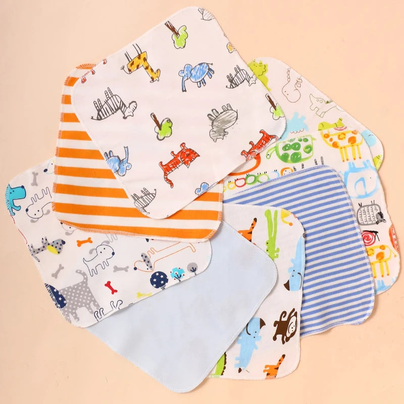 Newborn 8 Piece Baby Saliva Wipes 100% Cotton Soft and Comfortable Shower Towels