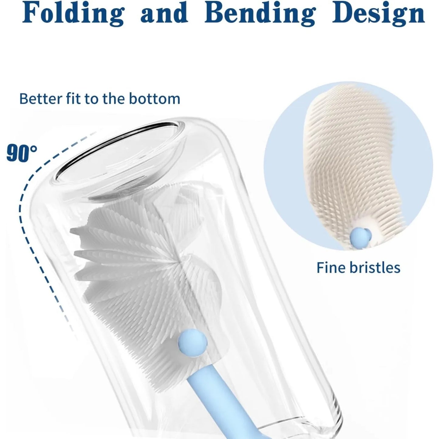 6 Piece Portable Baby Bottle Brush Cleaner