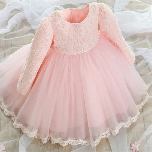 Newborn & Baby Girl Dress – Perfect for Christening, Baptism, Birthday, or Prom – 0–12 Months