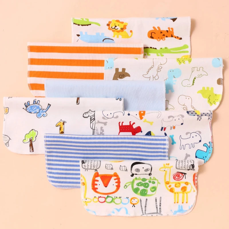 Newborn 8 Piece Baby Saliva Wipes 100% Cotton Soft and Comfortable Shower Towels