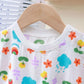 Summer Kids Suit Clothes for Girls Cartoon Short Sleeve T-shirt Tops+shorts 2024 New Children's Clothing Baby Boys Set