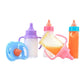 Doll Feeding Bottle Set Baby Care Toy Stroller 2pc Milk And Juice