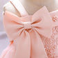 Baby Girls Elegant Big Bow Party Dress | Wedding & Birthday Princess Gown 6-36M